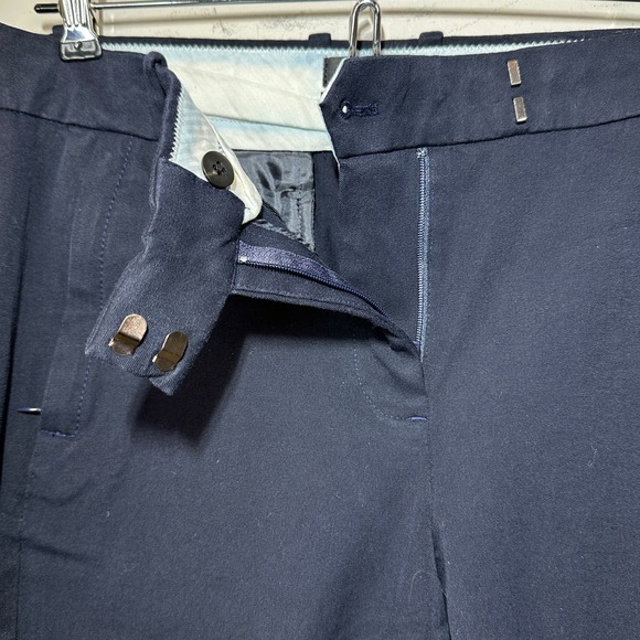 J. Crew Maddie Mid Rise Slim Straight Leg Pant Two Way Stretch Navy Women 8 - Picture 6 of 10